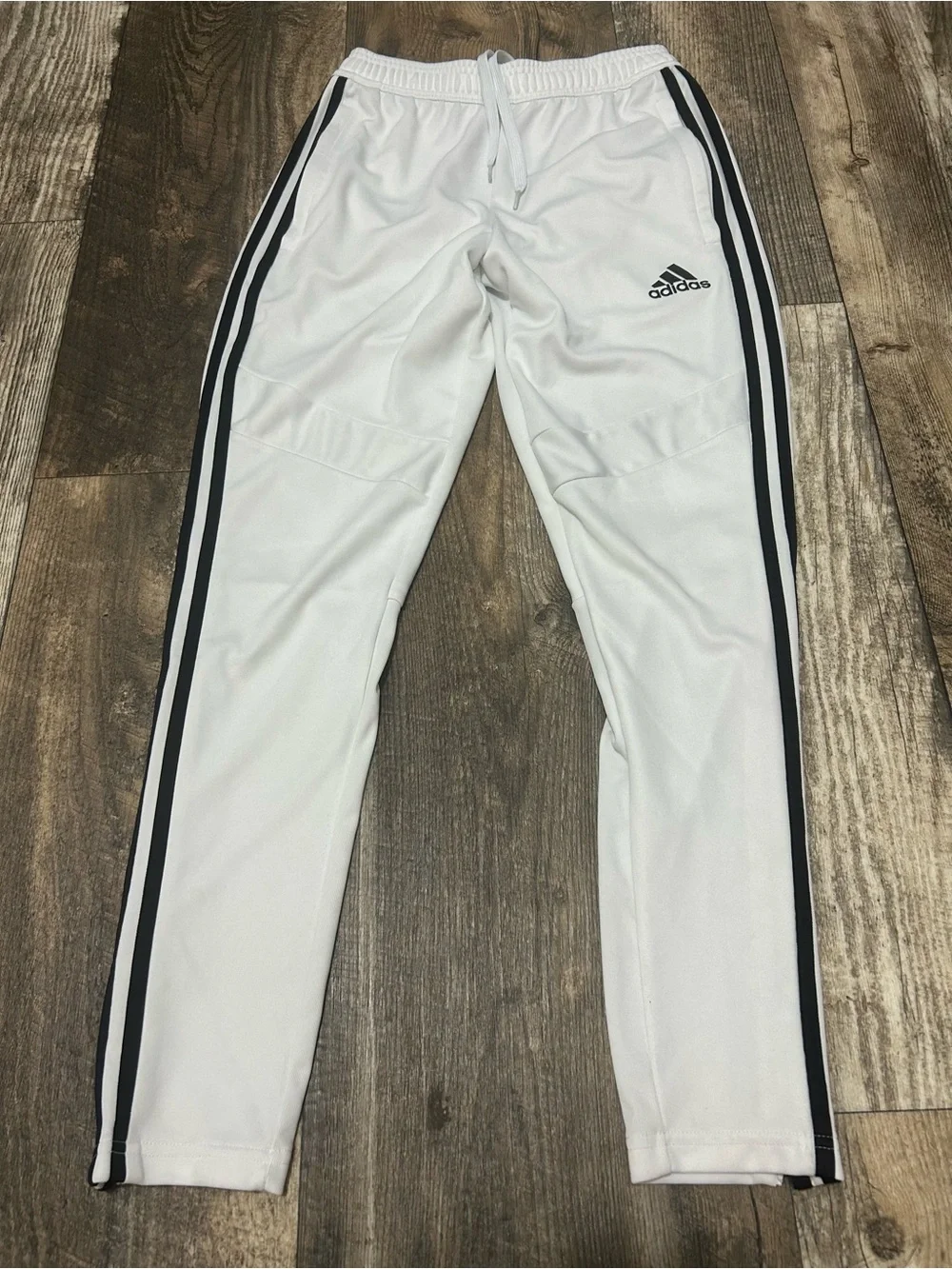 Adidas Essentials 3-Stripes Set Pants & Jacket Size S White Black  Full Zip